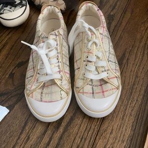 Lightly worn great shape gold and multicolored coach sneakers size 7